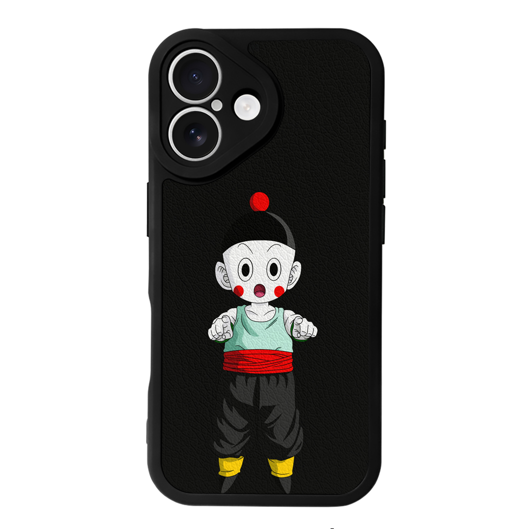 （画像用） ドラゴンボール 餃子（チャオズ）DRAGON BALL Chaoz 【iPhone 16シリーズ対応】シリコンスマホケース（レザー調） 材質：シリコン
